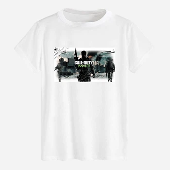 Футболка хлопковая длинная мужская Likey Call of Duty M150-1603 XXL Белая (2000000718262)