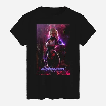 Футболка бавовняна довга чоловіча Likey Cyberpunk 2077 M150-2509 XXL Чорна (2000001439869)