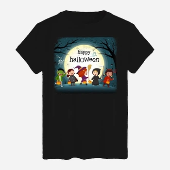 Футболка бавовняна довга чоловіча Likey Halloween M150-2316 XL Чорна (2000000806525)