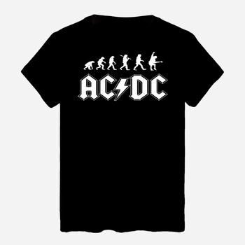 Футболка хлопковая длинная мужская Likey AC/DC M150-0401 XL Черная (2000000184821)