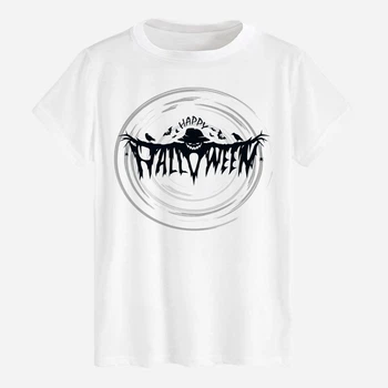 Футболка бавовняна довга чоловіча Likey Happy Halloween M150-2322 XS Біла (2000000819082)