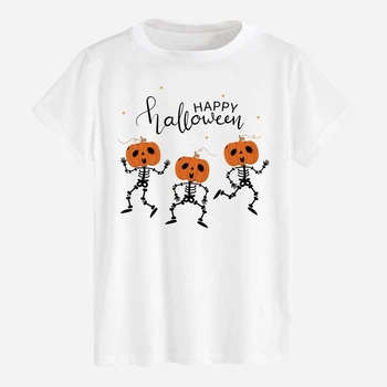 Футболка хлопковая длинная мужская Likey Happy Halloween M150-2325 L Белая (2000000824802)