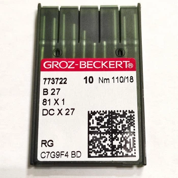 Иглы швейные для промышленных оверлоков Groz-Beckert DCx27, RG, №110/18 (7220)