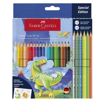 Олівці акварельні кольорові Faber-Castell 18 кольорів + 3 Neon + 3 Metallic
