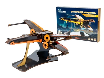 Деревянный 3D конструктор Космический корабль, Puzzleоk (Puz-00922), 185 деталей