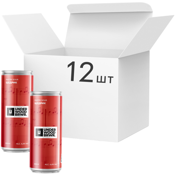 Упаковка пива Underwood Brewery Щедрик світле нефільтроване 4.4% 0.33 л х 12 шт (4820224362342)
