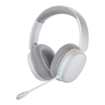 Геймерська бездротова (Bluetooth + 2,4G) гарнітура AULA G7 Pro White/Білі (G7PROW)
