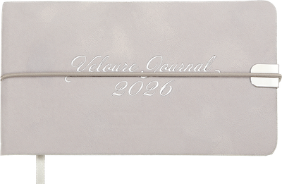 Еженедельник датированный 2026 карманный (153х87мм, гибкая обложка, светло-серый) Buromax Velour BM.2902-20