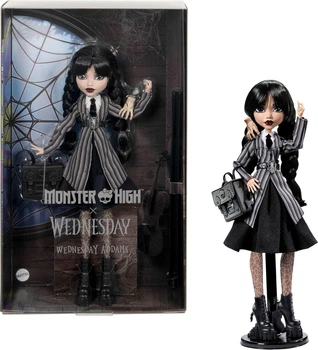 Лялька Монстер Хай Венздей Аддамс у шкільній формі Monster High X Wednesday Addams Doll HXJ04 Mattel