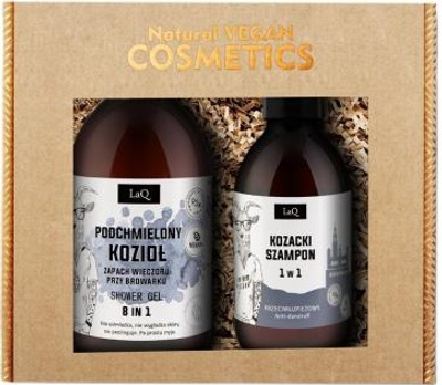 Zestaw kosmetyków pielęgnacyjnych LaQ Natural Vegan Cosmetics Żel pod prysznic Kozioł 8 w 1 500 ml + Szampon Kozacki 300 ml (5905669761215)