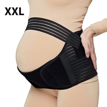Пояс бандаж для беременных дородовой и послеродовой UFT Bandage XXL Black Универсальный регулируемый корсет для поддержки живота Черный
