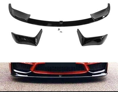 Накладка Губа переднего бампера BMW F30 M3 Look F80 черный глянец (13-19 г.в.) Сплиттер
