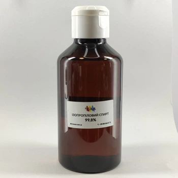 Ізопропіловий спирт 99,8% Tricolor (коричневий флакон, біла кришка фліп-топ) 200 мл. 1 шт.