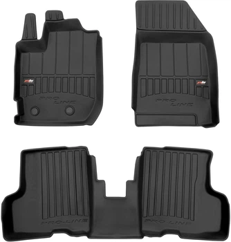 Автомобільні килимки поліки в салон Frogum 3D для Renault Duster 2 21- Рено Дастер чорні SO15306