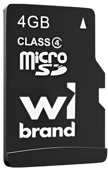 Карта пам'яті Wibrand microSDHC 4GB Class 4 V6 (WICDC4/4GB)