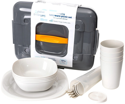 Набір для пікніка Platinet для 4 осіб 26 елементів у практичному контейнері (PCTS27G)