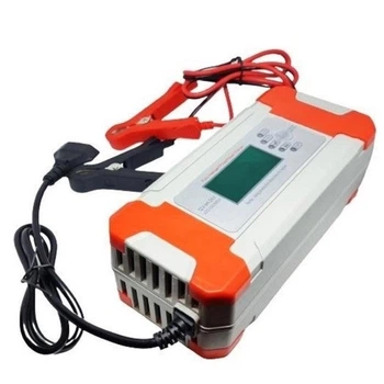 Зарядное устройство для аккумулятора 12V 8A / 24V 4A интеллектуальная зарядка с дисплеем Серый (S12489)