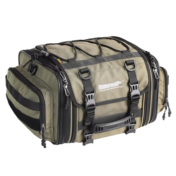 Мотоциклетная сумка Rhinowalk MT4026BK 19-26л расширяемый кофр на багажник MOLLE Оливкова (RWK-MT4026-7413)