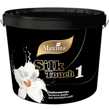 Глубокоматовая латексная краска для внутренних работ "Silk Touch 1" Maxima белый (база А) глубоко матовый 1.2 кг