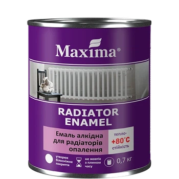 Эмаль для радиаторов отопления Maxima белый 0.7 кг