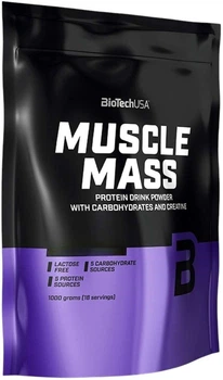 Гейнер для набору маси Biotech Muscle Mass 1 кг Шоколад (5999076223268)