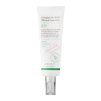 Солнцезащитный крем с физическими фильтрами AXIS-Y Complete No-Stress Physical Sunscreen SPF50+/PA++++, 50 мл