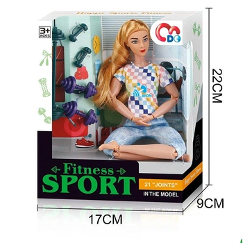 Кукла Fitnes Sport с набором для тренировки 29 см JJ8714-1Q