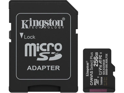 Карта пам'яті Kingston 256 GB microSDXC Canvas Select Plus Gen3 + SD-Adapter SDCS3/256GB