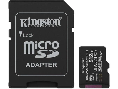 Карта пам'яті Kingston 512 GB microSDXC Canvas Select Plus Gen3 + SD-Adapter SDCS3/512GB