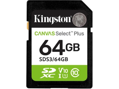 Карта пам'яті Kingston 64 GB SDXC Class 10 UHS-I U1 Canvas Select Plus (SDS3/64GB)
