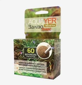 Аквариумная химия AQUAYER таблетки для растений ЖЕЛЕЗО+ 60шт (UETF2)