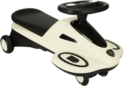 Jeździk grawitacyjny Swing Fix z muzyką i świecącymi kołami LED 74 cm Beżowo-czarny Max 100 kg (5903039744004)