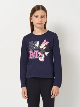 Детский лонгслив для девочки Disney Minnie HY10123.NAVY 128 см Нави (3609088219303)
