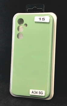 Чехол силиконовый для телефона Samsung A34(5G) Silicone Orig FULL №15 Green 4you