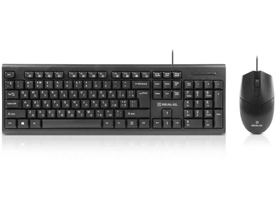Комплект (клавіатура, миша) REAL-EL Kit 511 Black (EL123100052)