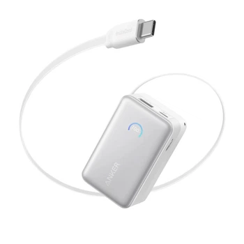 УМБ Anker Nano 10000 mAh 45W Built-In USB-C Cable White (A1638H21