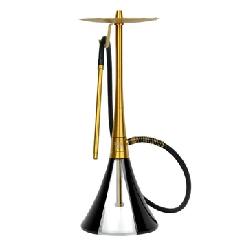 Кальян Oduman Orion Gold Black Glass 30см, нержавеющая сталь с титановым покрытием, золотистый