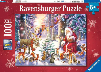 Пазл Ravensburger Різдвяний із Сантою 100 елементів 12937 (4005556129379)
