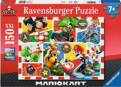 Puzzle Ravensburger Super Mario Kart 150 elementów 12004143 (4005555041436)