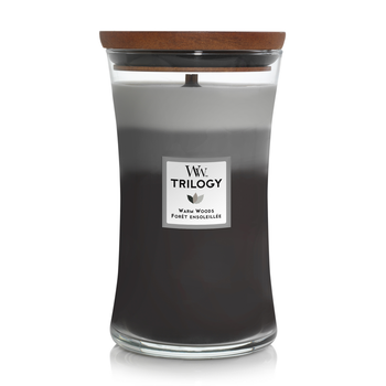 Ароматична свічка з тришаровим ароматом Woodwick Large Trilogy Warm Woods 609 г