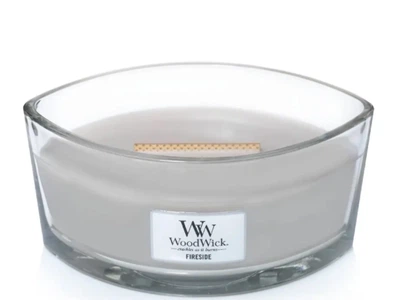 Ароматическая свеча Woodwick Ellipse Fireside с ароматом копченого дерева и яблочной кожуры 453 г