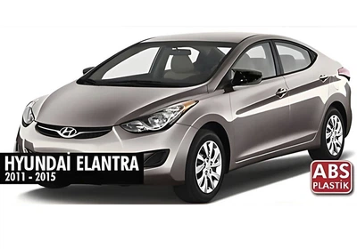 2 Накладки на зеркала BMW-Style для Hyundai Elantra 2011-2015 (MD/UD, с вырезом под повторитель поворота)