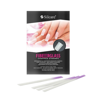 Смужки скловолокна Silcare Fiberglass для нарощування або ремонту нігтів 100 шт (5902560533767)