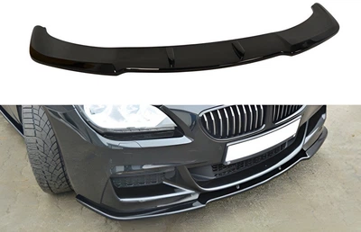 Губа под передний бампер для BMW 6 F12/F13/F06 2011-2018 M Performance, черный глянец