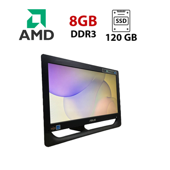 Моноблок Б-клас Asus ET2012AUKB / 20" (1600x900) TN / AMD E-450 (2 ядра по 1,66 ГГц) / 8 ГБ DDR3 / 120 ГБ SSD / AMD Radeon HD 6320 Graphics / WebCam б/в