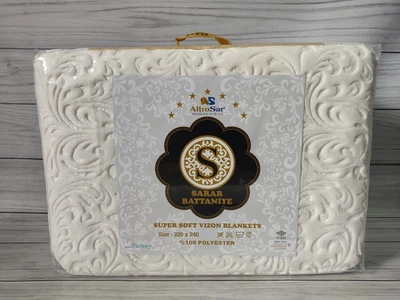 Плед акриловый Sarar Kream 220х240см