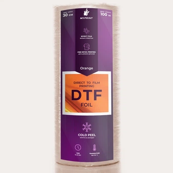 Фольга для DTF печати My Print Orange Foil, рулон 0,3*100 м (11585)