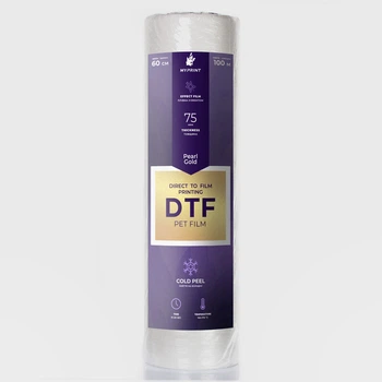 Пленка для DTF печати My Print перламутровая золотистая, рулон 0,6*100 м (9538)