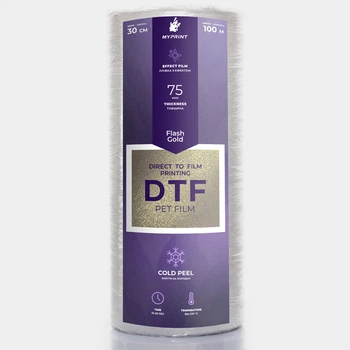 Пленка для DTF печати My Print Flash Gold, рулон 0,3*100 м (10425)