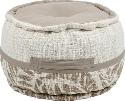 Bawełniana pufa Stof Hemera Beżowa (3665269345674)